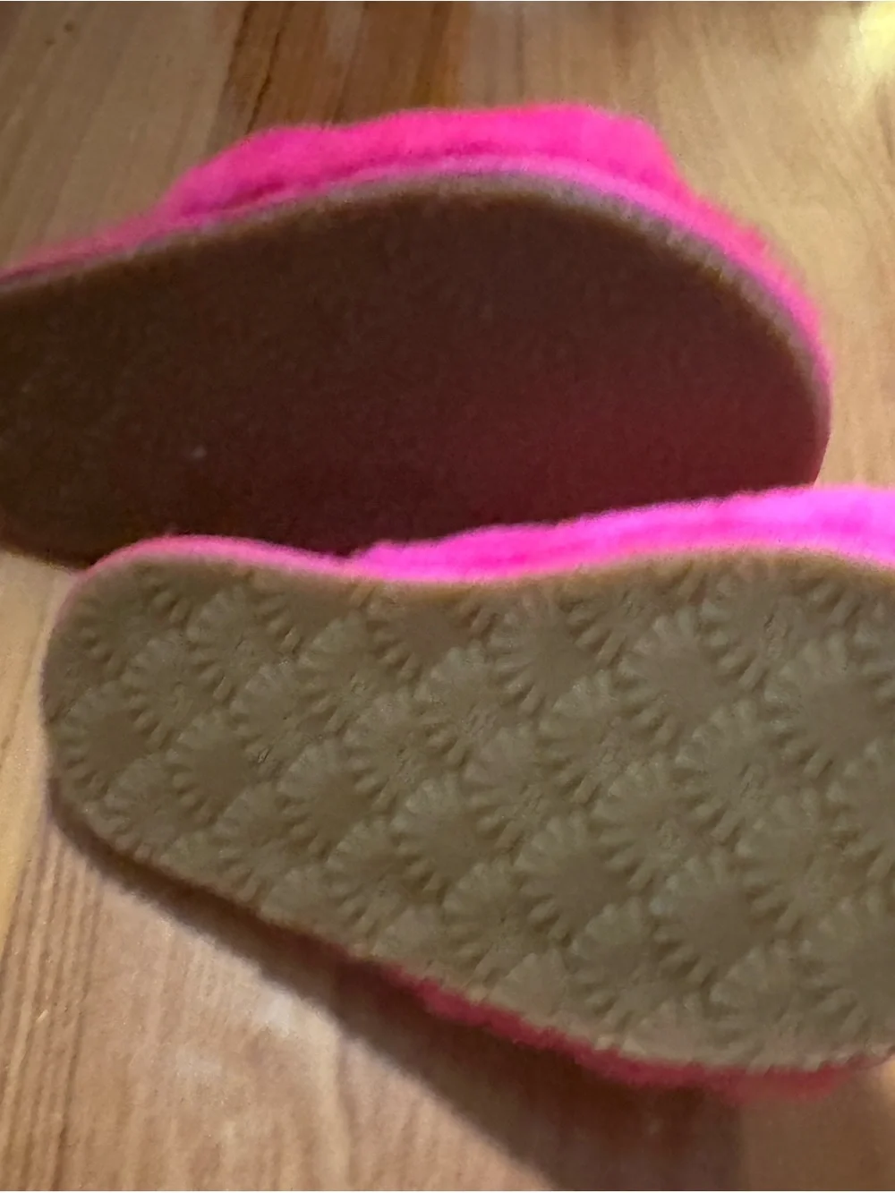 Hot Pink Fuzzy Ugg Toddler Slide Slippers Size 10